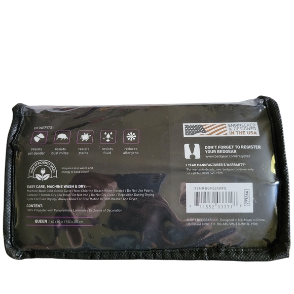 BEDGEAR  Performance Mattress Encasement - WHITE SIZE QUEEN - Picture 3 of 4